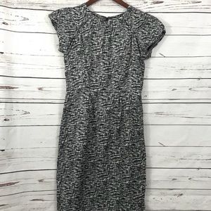 Banana Republic black print shift dress